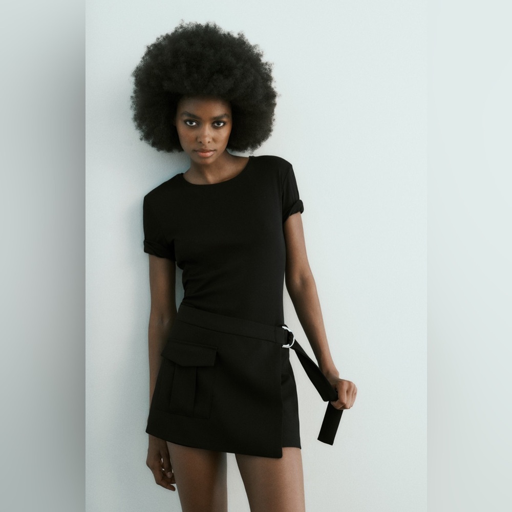 Zara Belted Cargo Skort - NWT